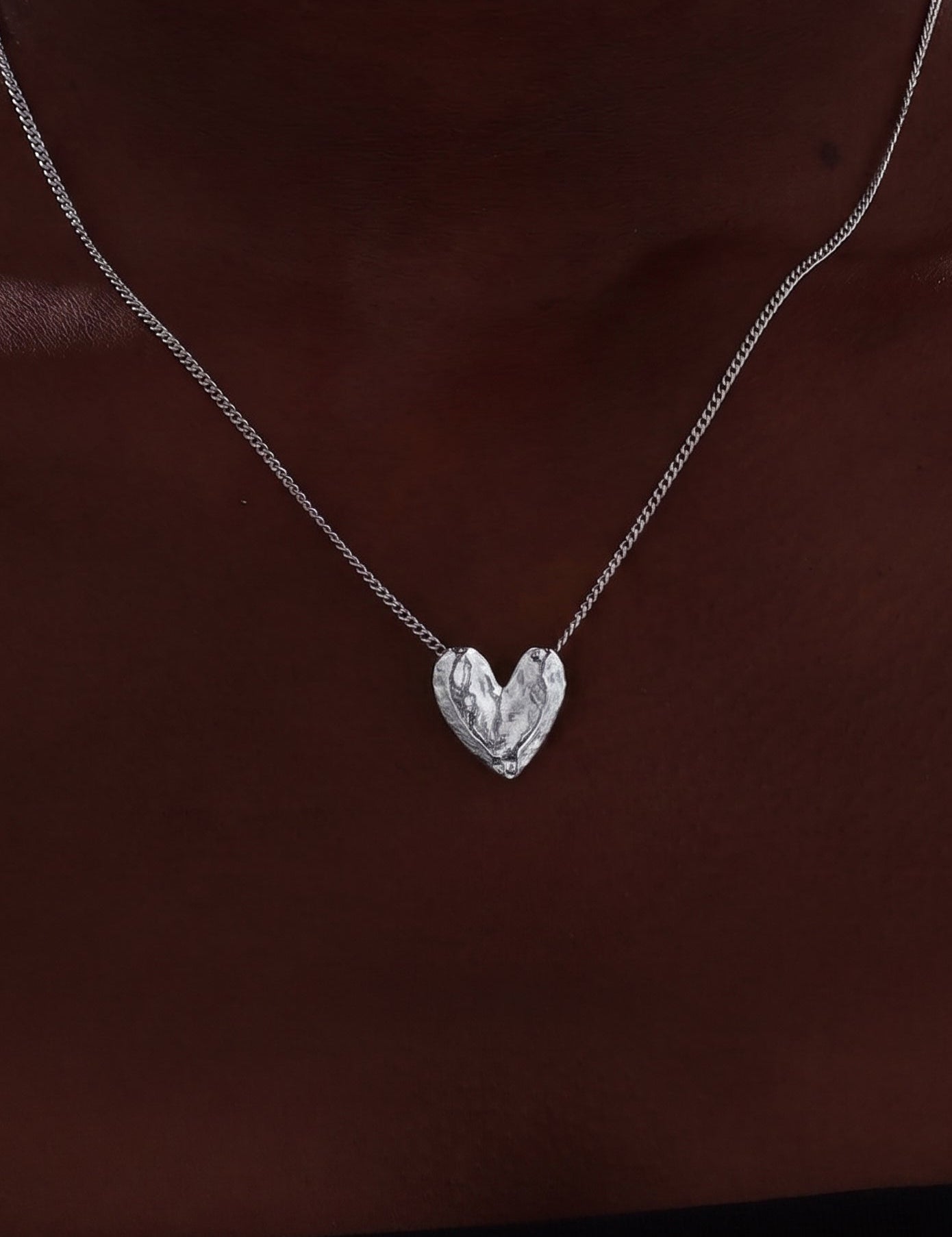 BB Heart Necklace | Silver