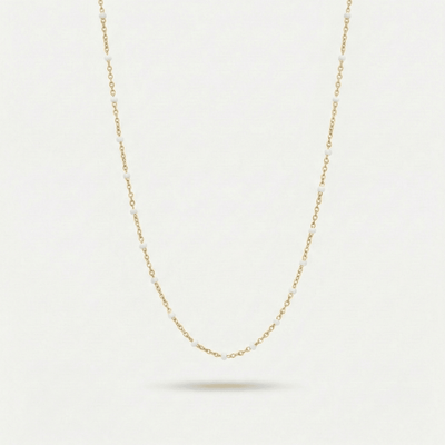 White Bead Choker
