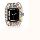 Apple Watch armband met meerdere gevlochten rijen, levensboom-bedel, voor dames, model Ténecia
