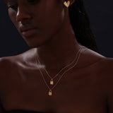 BB Heart Stud Earrings | Gold