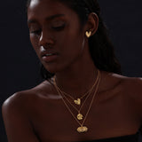 BB Heart Stud Earrings | Gold