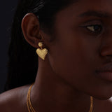 BB Heart Drop Earrings | Gold