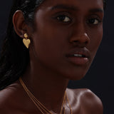 BB Heart Drop Earrings | Gold