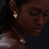 BB Heart Drop Earrings | Gold