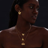 BB Heart Drop Earrings | Gold