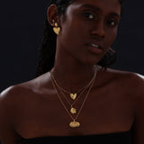 BB Heart Drop Earrings | Gold