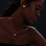 BB Heart Stud Earrings | Gold