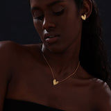 BB Heart Stud Earrings | Gold