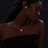 BB Heart Stud Earrings | Gold