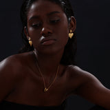 BB Heart Drop Earrings | Gold