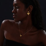 BB Heart Drop Earrings | Gold