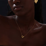BB Heart Drop Earrings | Gold
