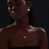 BB Heart Drop Earrings | Gold