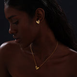 BB Heart Stud Earrings | Gold
