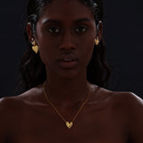 BB Heart Stud Earrings | Gold