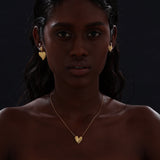 BB Heart Drop Earrings | Gold