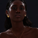 BB Heart Stud Earrings | Gold