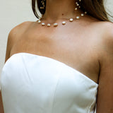 Bridal Necklace Oval Pearls