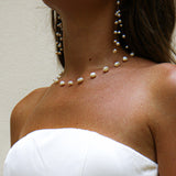 Bridal Necklace Oval Pearls