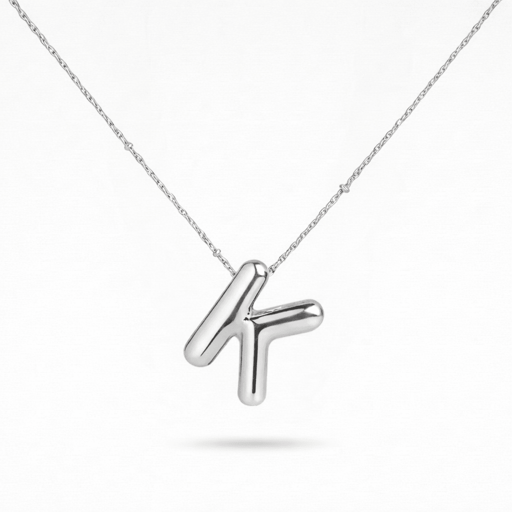 Bubble Initial Necklace