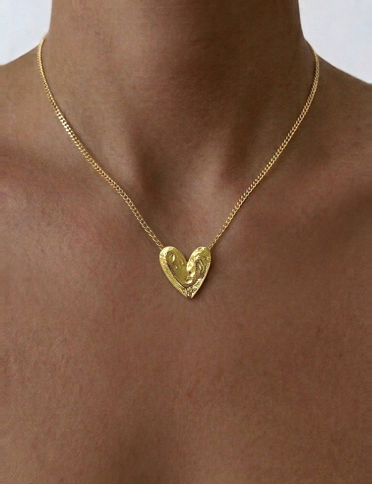 BB Heart Necklace | Gold