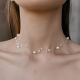 Floating Crystals And Pearls Necklace