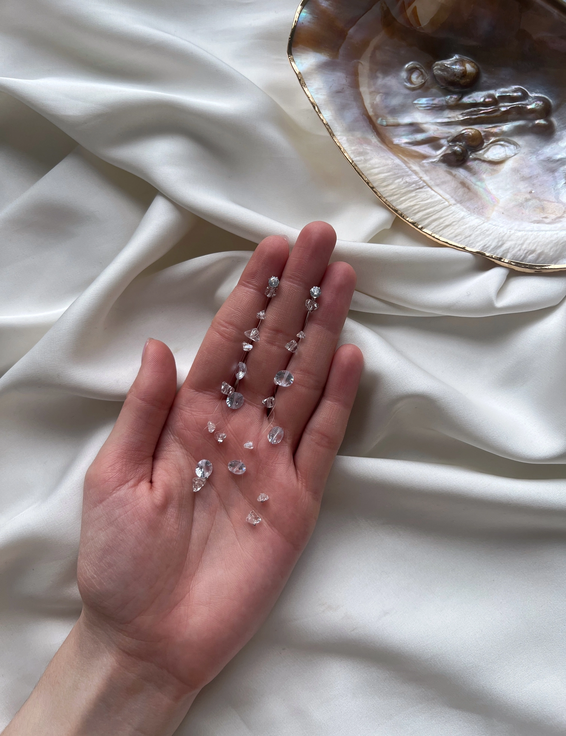 Floating Crystals Earrings