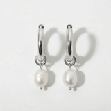 Pearl Drop Hoops