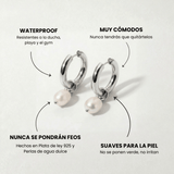 Pearl Drop Hoops