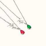 Birthstone Name Necklace