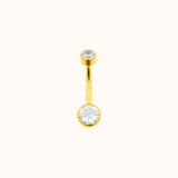 Clear Crystal Titanium Belly Ring