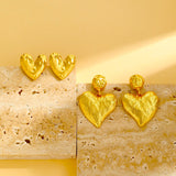 BB Heart Stud Earrings | Gold