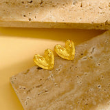 BB Heart Stud Earrings | Gold