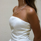 Invisible Effect Layered Pearls Necklace