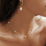 Pearl Drop Hoops