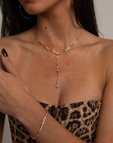 Crystal Y-Chain Necklace