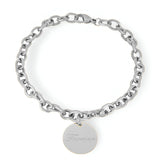 Armband van roestvrij staal met goudkleurige afwerking, medaillon "Forever", model Mathilde