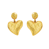 BB Heart Drop Earrings | Gold