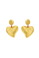BB Heart Drop Earrings | Gold