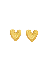 BB Heart Stud Earrings | Gold