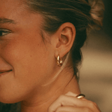 Drop Huggie Earrings